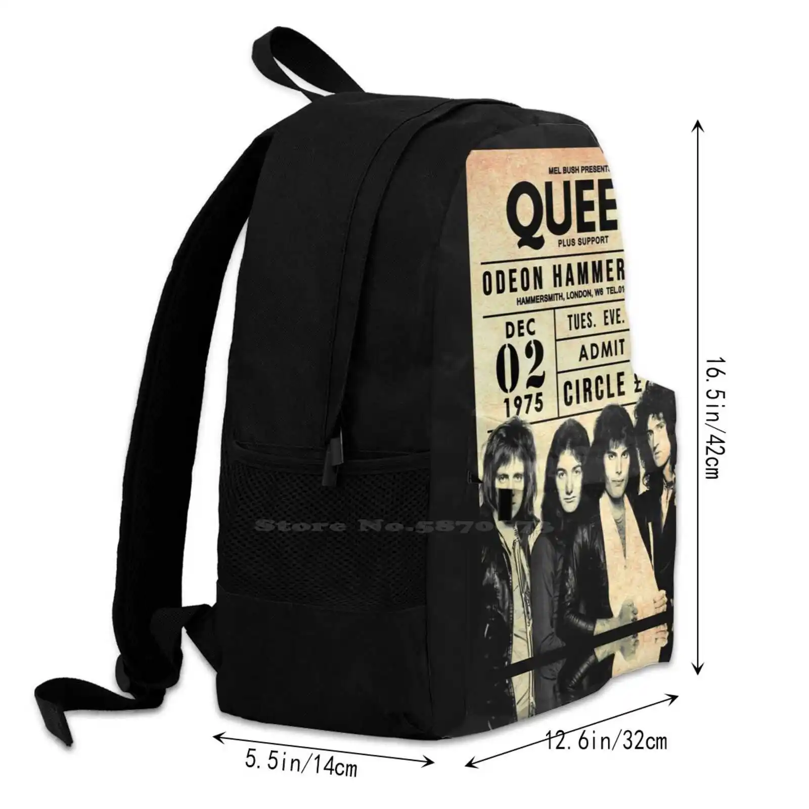 1975 Hammersmith Concert-London School Bag Big Capacity Backpack Laptop 15 Inch Concert Hammersmith London 1975 Pop Stage image 3
