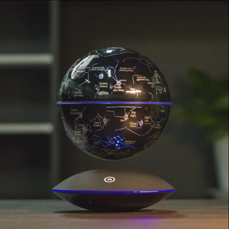 Magnetic Levitation Globe Floating Constellation Ball 6inch Unique Table Lamp LED Starlight Ball Special Gifts Home Decorations