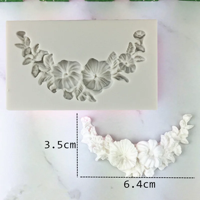 Flower Rattan Silicone Mold Cake Chocolate Lace Decoration Supplies DIY Pastry Dessert Fondant Resin Moulds Kitchen Baking Tool