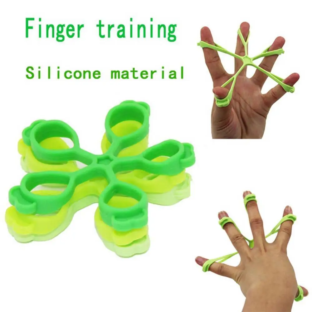 Finger Stretcher Silicone Hand Grip Strengthener 2pcs/set Finger Resistance Bands Hand Extensor forExercise Strength Trainer