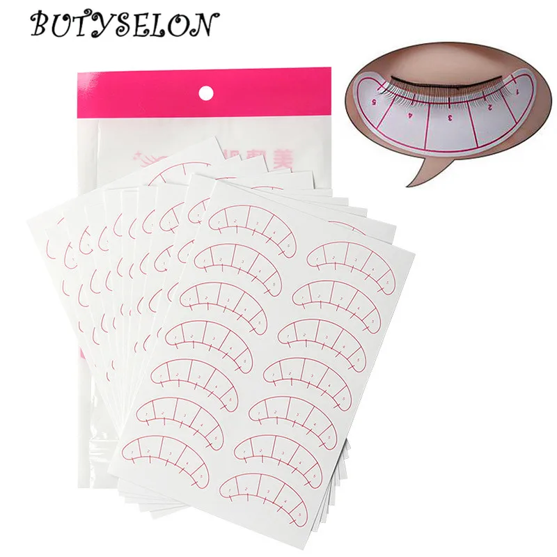 70 pairs Paper Patches eye Sticker Scale Under Eye Pads 3D Eyelash Extension training Paper Patches Eye Tips Wraps Makeup Tool