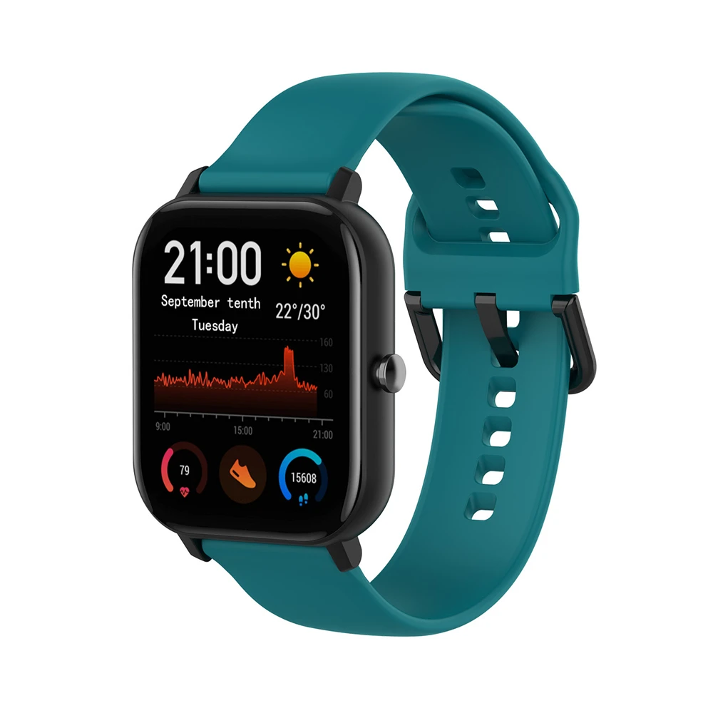 Ремешок силиконовый для Amazifit GTS, спортивный сменный Браслет для amazifit GTR 42 мм, l s, 20 мм