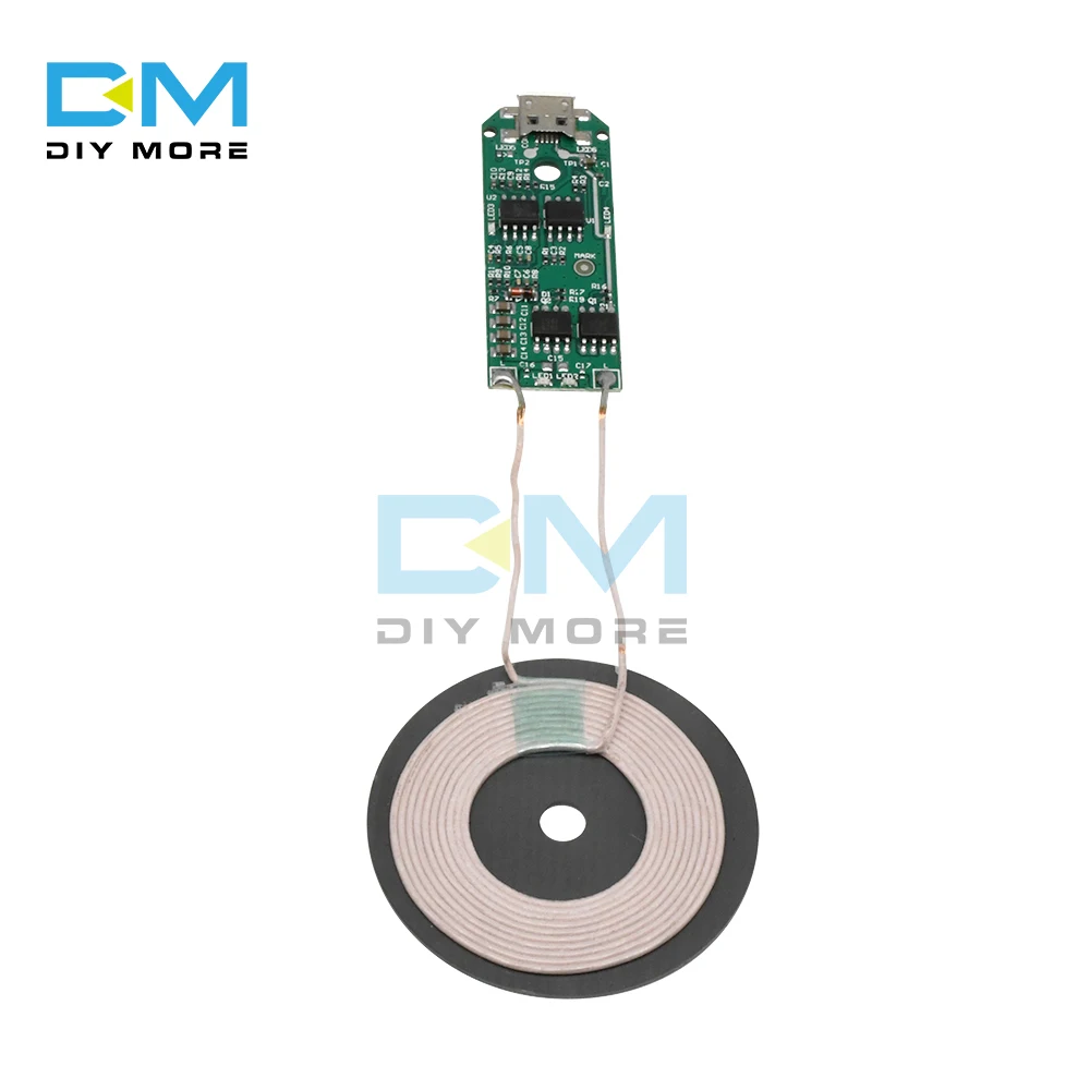 For Qi Standard Wireless Charger Transmitter Module Micro USB Cell Phone Unmanned Charge Electronic Coil Charging Diy Board 5W