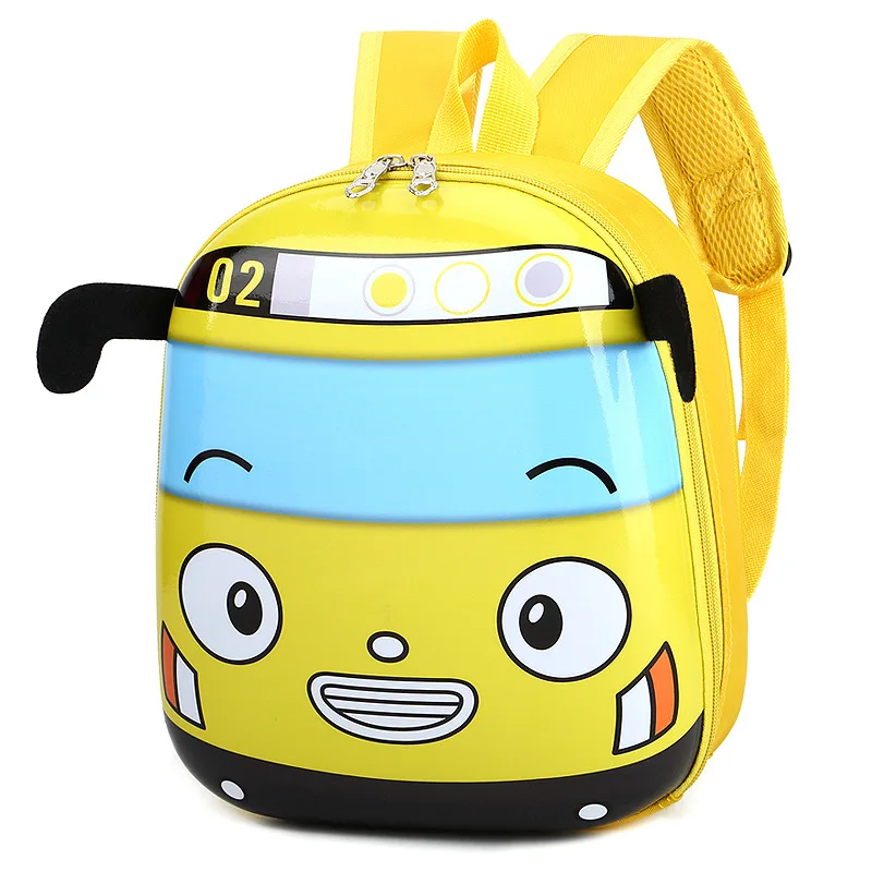 Sacs d\'école de bus de dessin animé 3D pour enfants, sac à dos pour enfants, plecak, ruzzak, plecaki