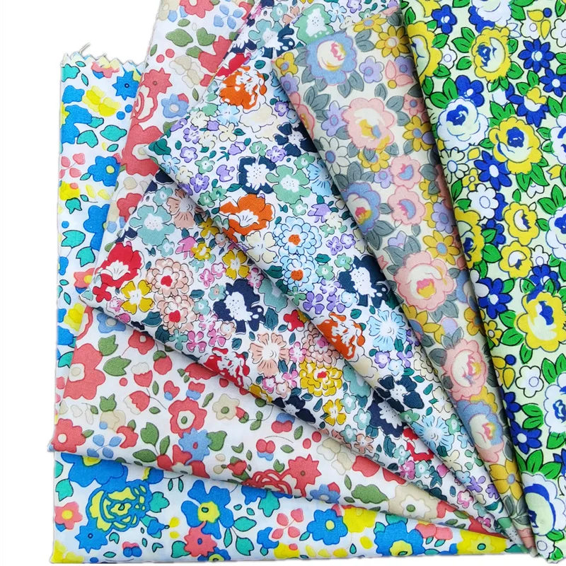 145x50cm 40s Spring Summer Cotton Poplin Sewing Fabric Making Women\'s Wear Dress Children Clothing Home Clothes Cloth