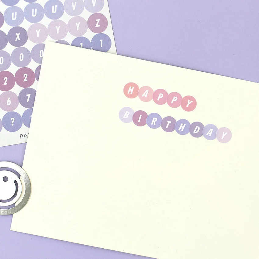 4Pc Ronde Dot Alfanumerieke Afdichting Sticker Pvc Waterdichte Notebook Labels Creative Decoratieve Stickers Scrapbooking Briefpapier