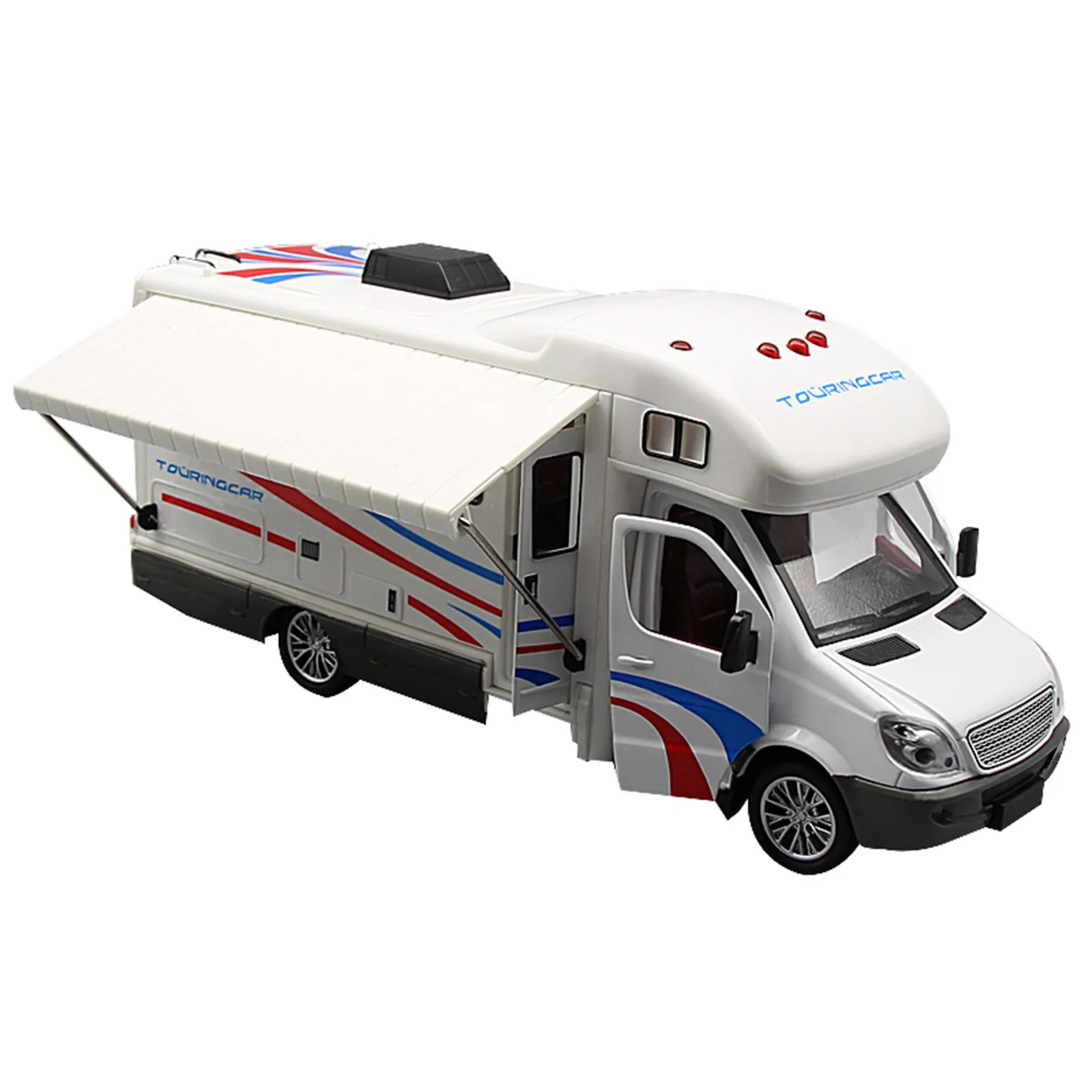 1:32 Scale Sprinter Luxury Motorhome Recreational Vehicle RV Trailer Caravan Alloy Metal Diecast Car Model Babys Toys Collection