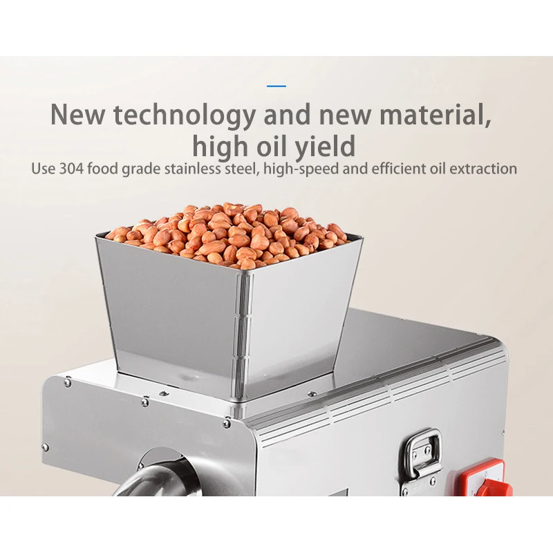Commercial Oil Press Household Small Oil Press Stainless Steel Regular Hot And Cold Oil Fryer Peanut Sesame Oil Press Automatic