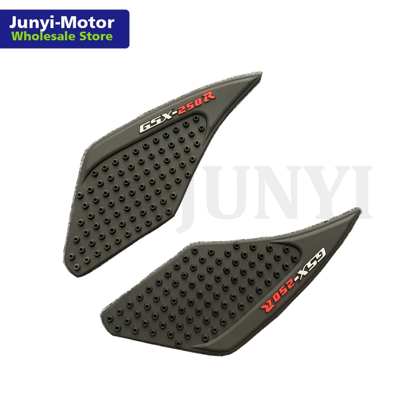 Motorcycle Black  Tank Traction Pad Side Gas Knee Grip Protector Anti Slip Fuel Sticker For SUZUKI GSX-250R GSX250R