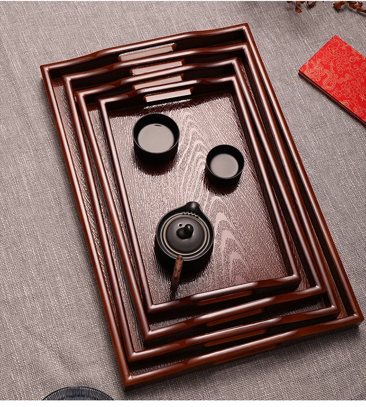 

Wooden tea tray Japanese living room plastic rectangular water appliance water cup tea set Hotel