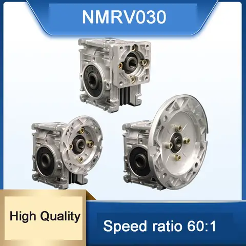 NMRV030 기어비 60:1 웜 감속기 9mm 또는 11mm 입력 샤프트 RV030 웜 기어 감속기 NEMA 23 모터 용 NMRV030 기어비 60:1 웜 감속기 9mm 또는 11mm 입력 샤프트 RV030 웜 기어 감속기 NEMA 23 모터 용