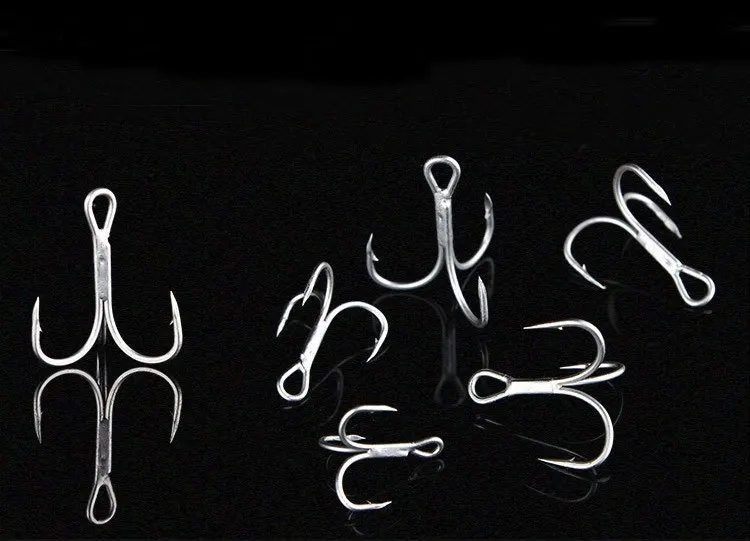 Fishing Treble Hook with Feather High Carbon Steel Blood Groove Sharp Hooks Jigbait Artificial Spoon Lure  Lot 6 Pieces Sale