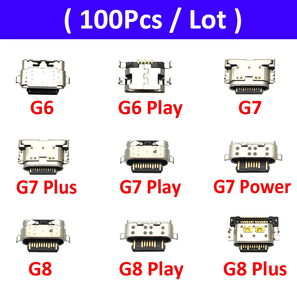 100Pcs Charger Micro USB Charging Port Dock Port Connector Socket For Motorola Moto G9 G4 G5 G5S G6 G7 Plus G8 Power Play Lite