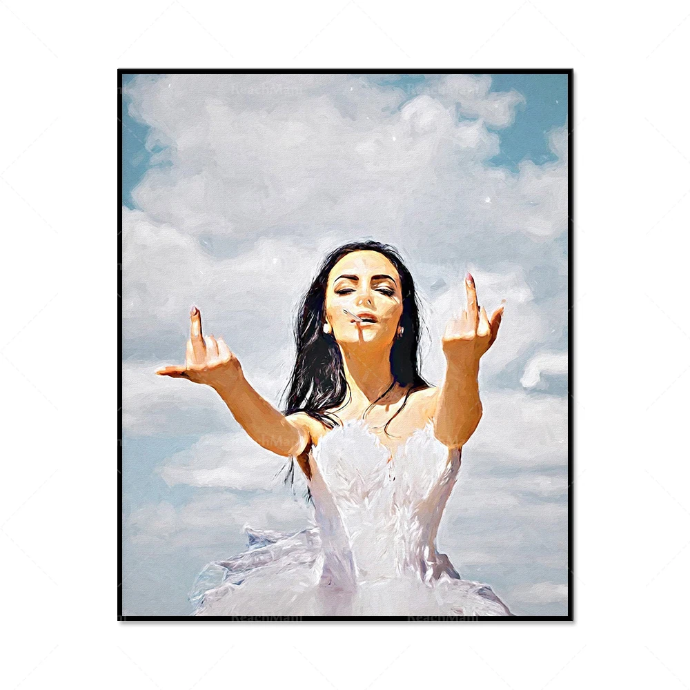 Feminist art prints, middle finger prints, gallery walls, minimalist art walls, retro posters, home decoration