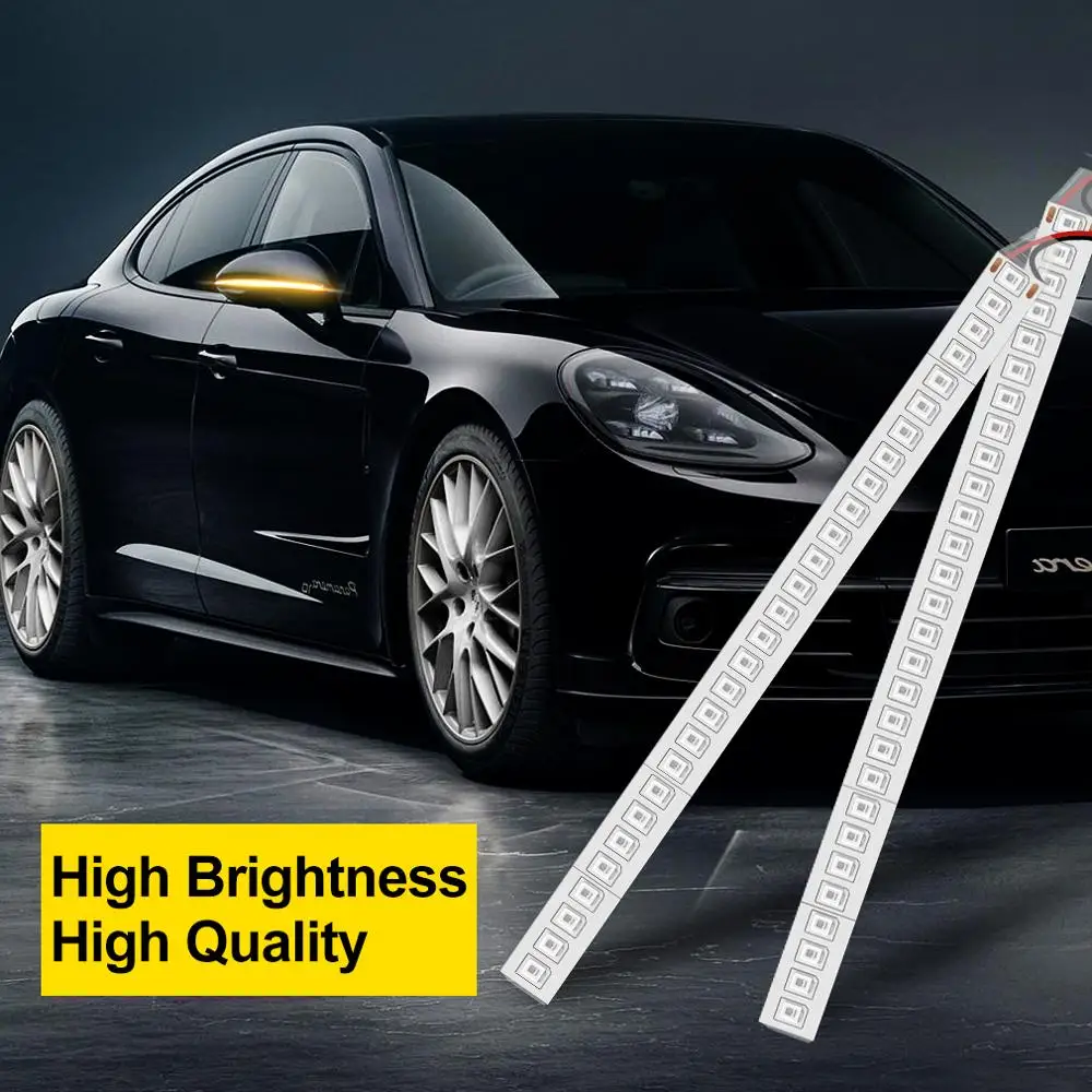 1pcs Car Mirror Lights Universal Auto Mirror Light Car Turn Signal  Streamer Strip Flowing Turn Signal Lamp