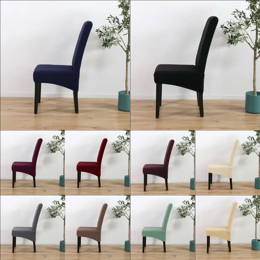 

XL Size Chair Cover Stretch High Long Back Slipcovers for Wedding Party or Kitchen Solid Colors Spandex / Polyester Modern Home