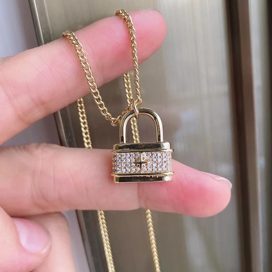 

5Pcs/Lot Hot Selling Plated Brass Zircon Cross Luck Charms Necklace