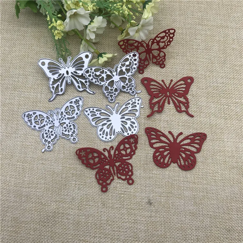 4pcs butterfly Lace Metal Cutting Dies Stencils For DIY Scrapbooking Decorative Embossing Handcraft Die Cutting Template