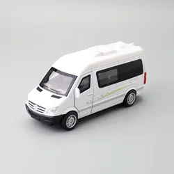 1:32 Scale M-B Sprinter MPV Van Toy Car Diecast Vehicle Model Pull Back Sound Light Doors Openable Collection Gift For Kid