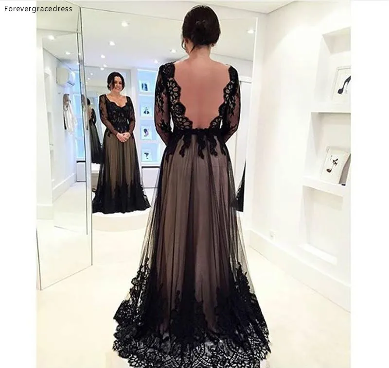 New Black Mother of the Bride Dresses Long Sleeve Formal Women Wear Evening Wedding Party Guests Dress Plus Size