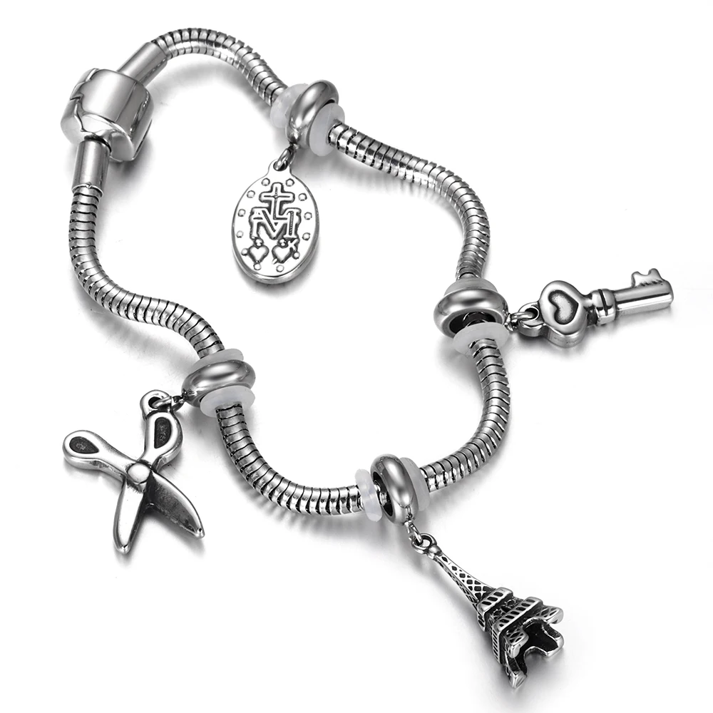 Rozsdamentes Acél 5.5mm Terrier Mintás Aggat gyöngyök Szóközbillentyű csúszik charms számára Rablánc bracelet DIY ékszer Gyártás kiegészítők