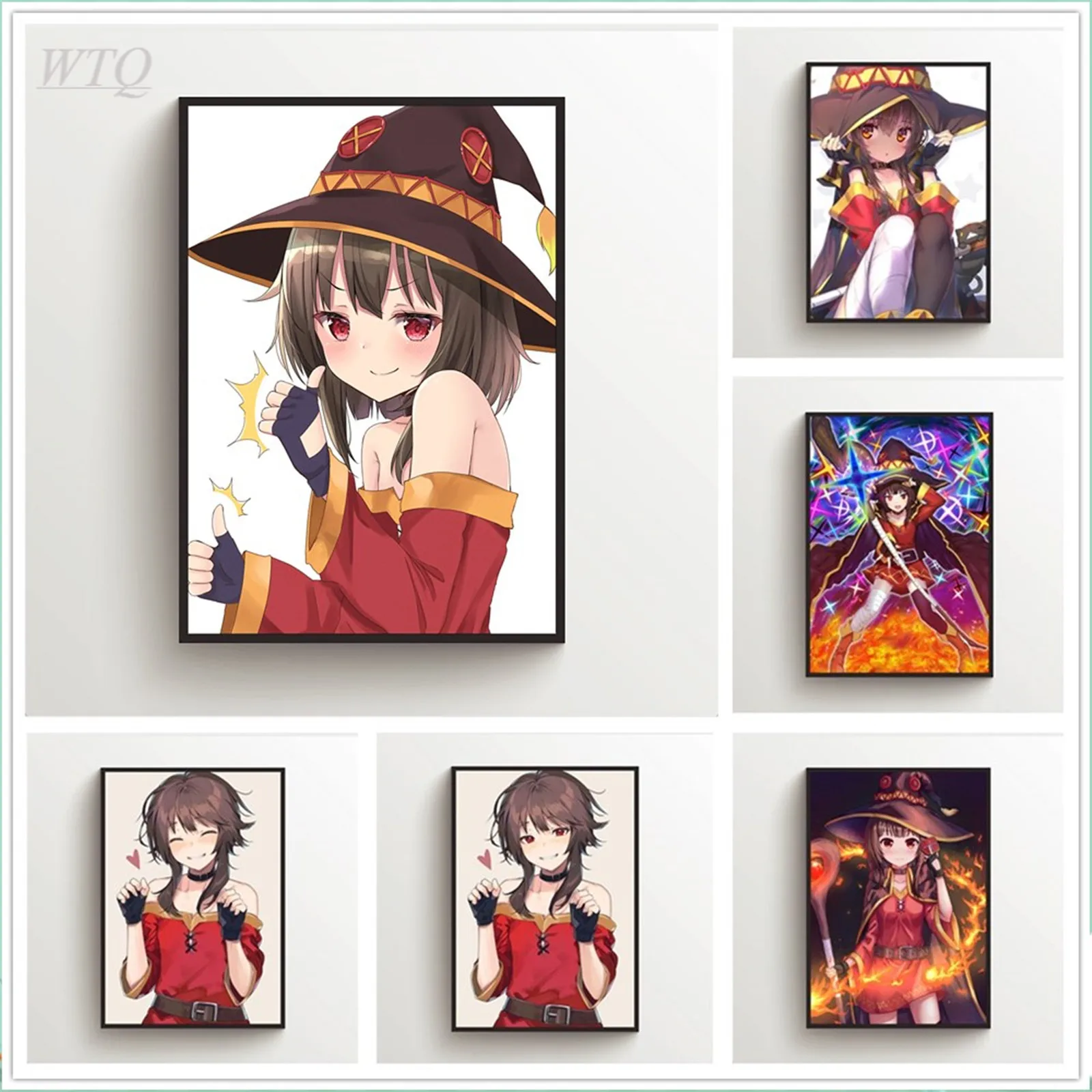 Anime Posters KonoSuba Megumin Wall Poster Canvas Painting Posters and Prints Room Decor Wall Decor Wall Art Picture Home Decor