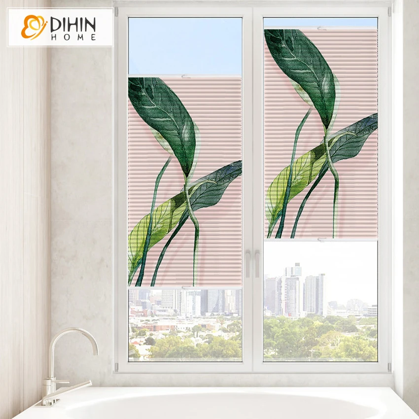 Tropical Rainforest 40-50% Half Blackout Cellular Honeycomb Blinds Shades Home Decor For Living Room Customize Curtains