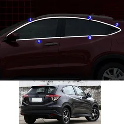 For Honda HR-V HRV XR-V Vezel  2014 2015 2016 2017 2018 2019 2020 2021 Sticker Garnish Pillar Window Middle Strip Trim Frame