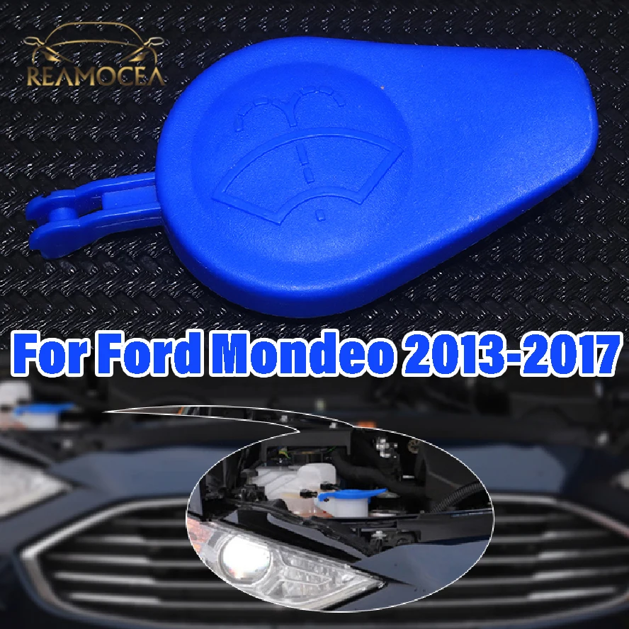 Reamocea-cubierta de depósito de líquido para limpiaparabrisas, tapa de botella de tanque de agua, apta para Ford Focus Escort, Mondeo, KUGA, Fiesta