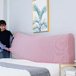 Elastic Thicken Bed Head Cover All-inclusive Bed Backrest Cover Polar Fleece Headboard Dust Cover Home Furniture Home Decor