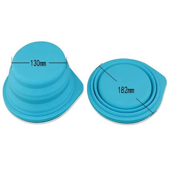 50pcs/lot Silicone Collapsible Portable Lunch Bento Box for Food Folding Dinnerware Fruit Container Bowl For Children