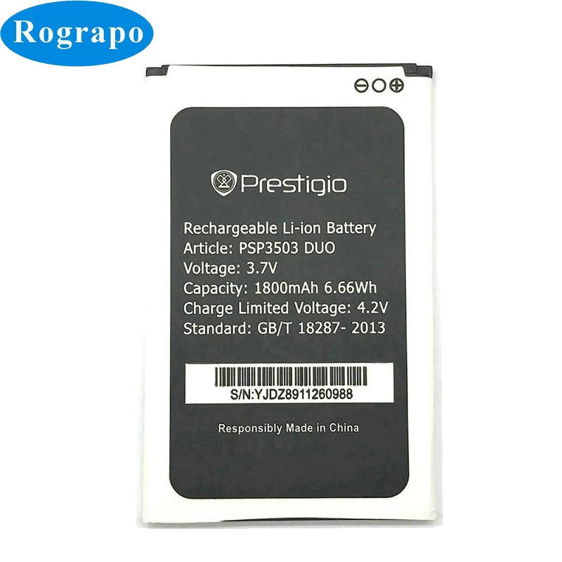 

100% Новый 1800mAh PSP 3519DUO Сменный аккумулятор для Prestigio Wize K3 PSP 3519 DUO PSP 3519 мобильный телефон Bateria Batterij