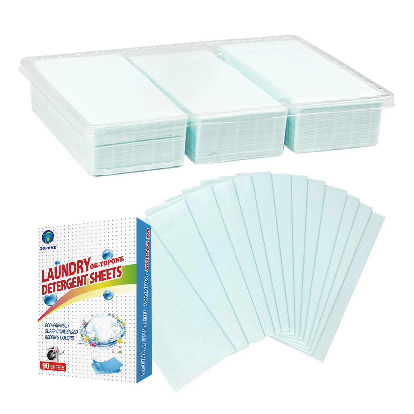 Pastillas de detergente Natural para ropa, suministros de productos de limpieza del hogar, hojas de papel de lavado, lavadora Total, 90 hojas