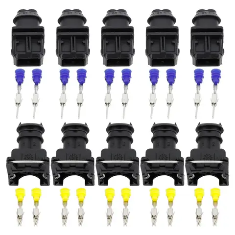 5 Sets 2 Pin 3.5mm Series 2 pin DJ7021B-3.5-11/21 Waterproof Female And Male Connector With Pins And Seal 2P