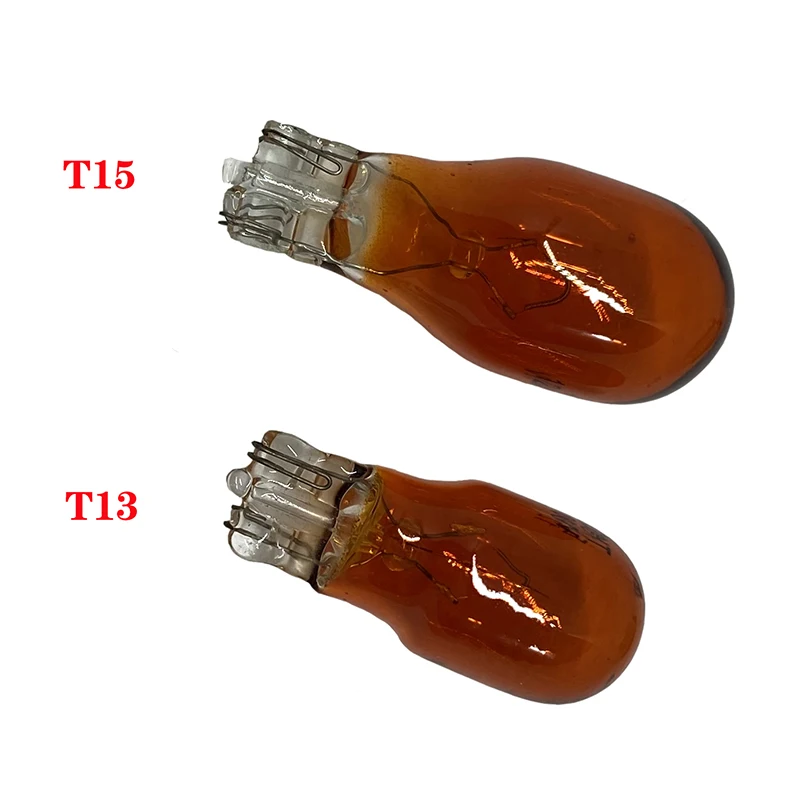 10pcs T13 10W T15 W16W Halogen Lamp Clear Glass Warm White Amber DC 12V 16W Interior Light Clearance Light Halogen Light Bulbs