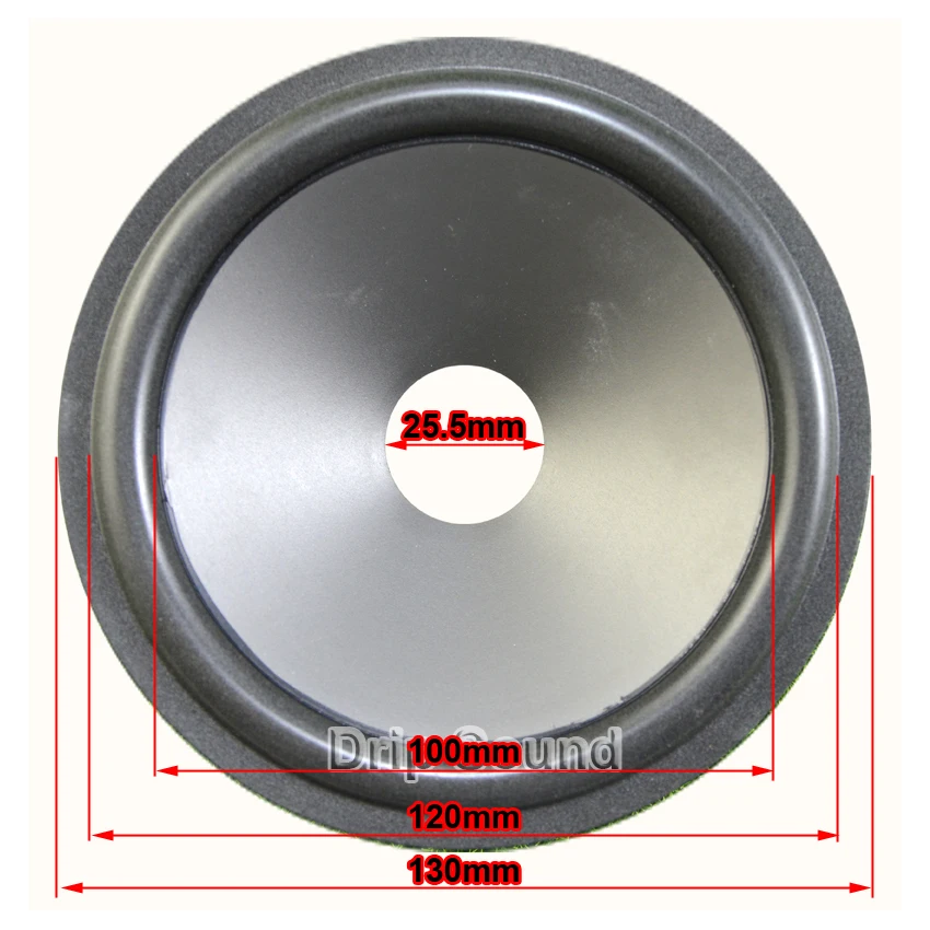 2Pcs 5 "นิ้วขอบโฟม Drup กรวยกระดาษอ่างล้างหน้าไดอะแฟรมแบบสั่นวูฟเฟอร์อะไหล่ซ่อม OD130mm/5.12" ID25.5mm/1.00"