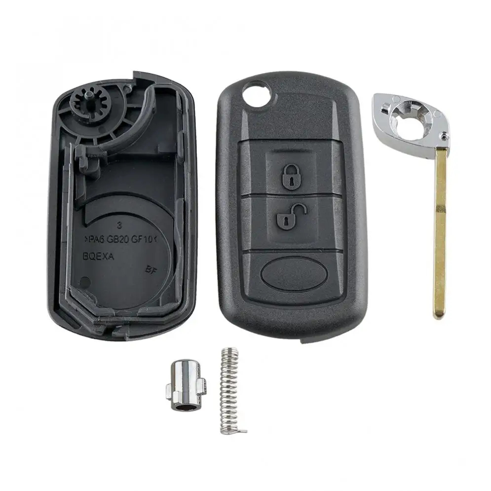 Funda de control remoto de coche, carcasa de repuesto de 3 botones, abatible, plegable, para LAND ROVER Range Rover Sport LR3 Discovery