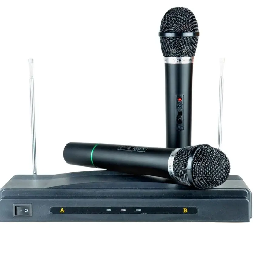 Universal Wireless Microphone 2 In 1 Handheld Mic Black