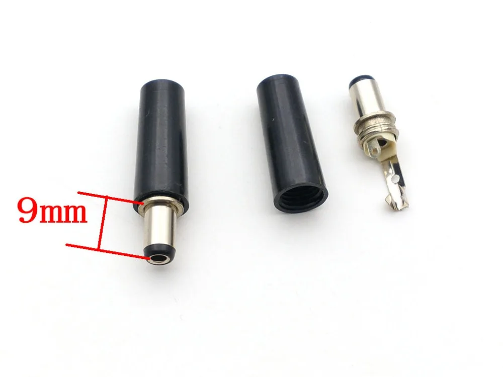 5pcs 5.5mm x 2.1mm/2.5mm DC Male Power Connector for Camera / LED adapter