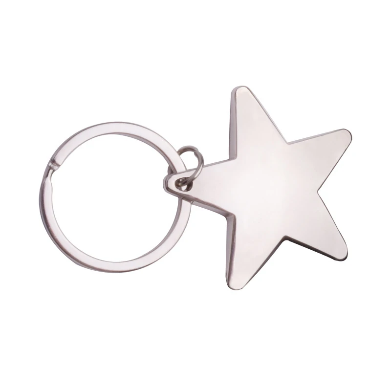 1Pcs star keychain keyring Zinc Alloy Star Shaped Keychains Metal Keyrings Five Pointed Star Shaped key chain