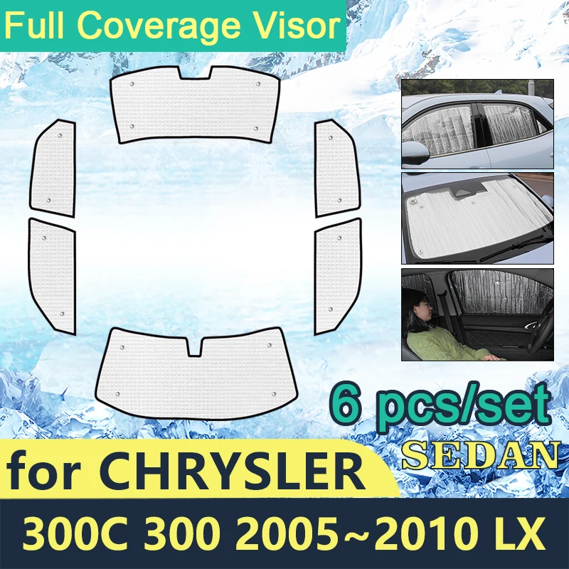 

Full Cover Sunshades For Chrysler 300C 300 C 2005~2010 LX Sedan Car Windshields Accessories Visor Side Sun Protection 2009 2008