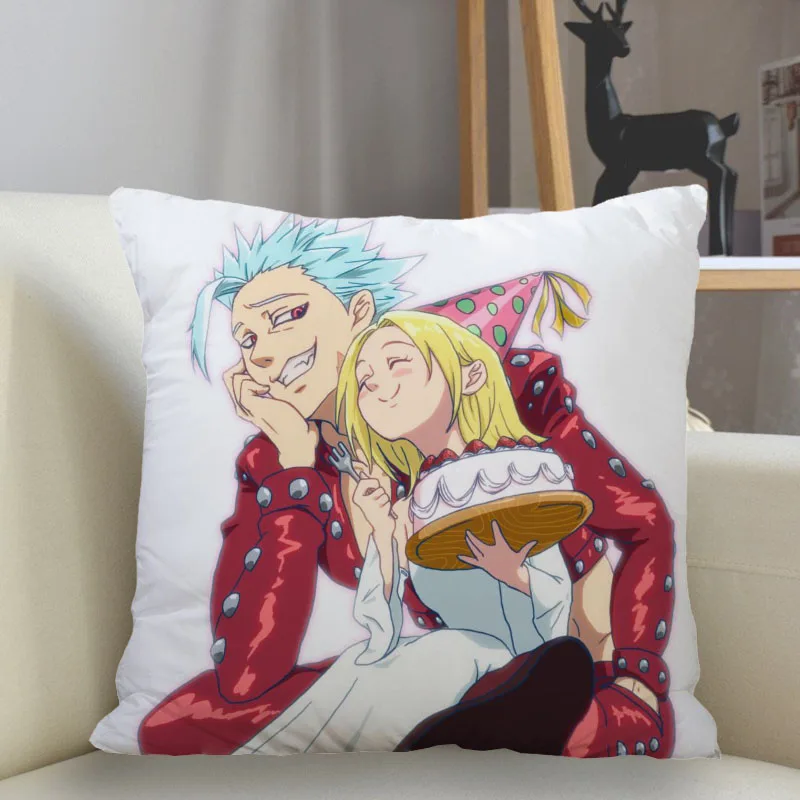 Musife Custom Nanatsu no Taizai Pillowcase Home Decoration 45*45cm Zipper Square Pillowcase Throw Pillow Cover Drop Shipping