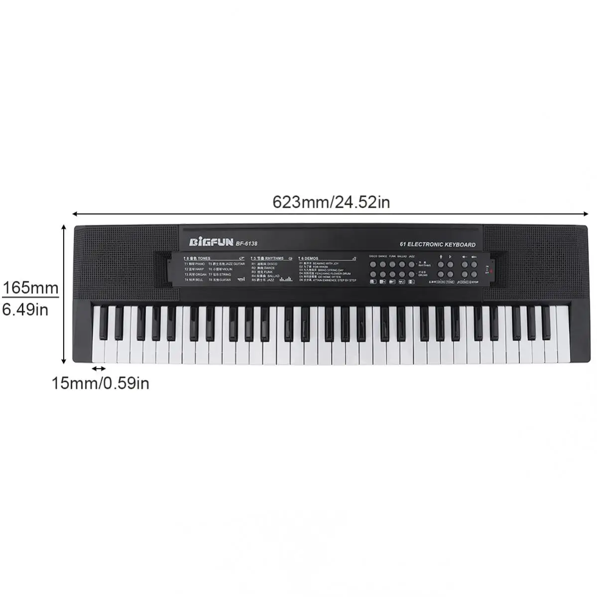 61 Keys Electronic Keyboard Piano Electric Digital Music Key Board with Microphone for Children Gift Musical Enlightenment