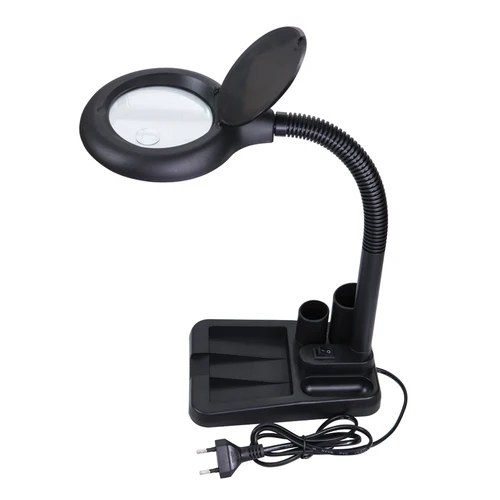 Flexible 5X /10 EU Plug  40 LED Lights Magnifying Glass Illuminated Magnifier Lamp Loupe Reading/Rework/Soldering Table Lamp