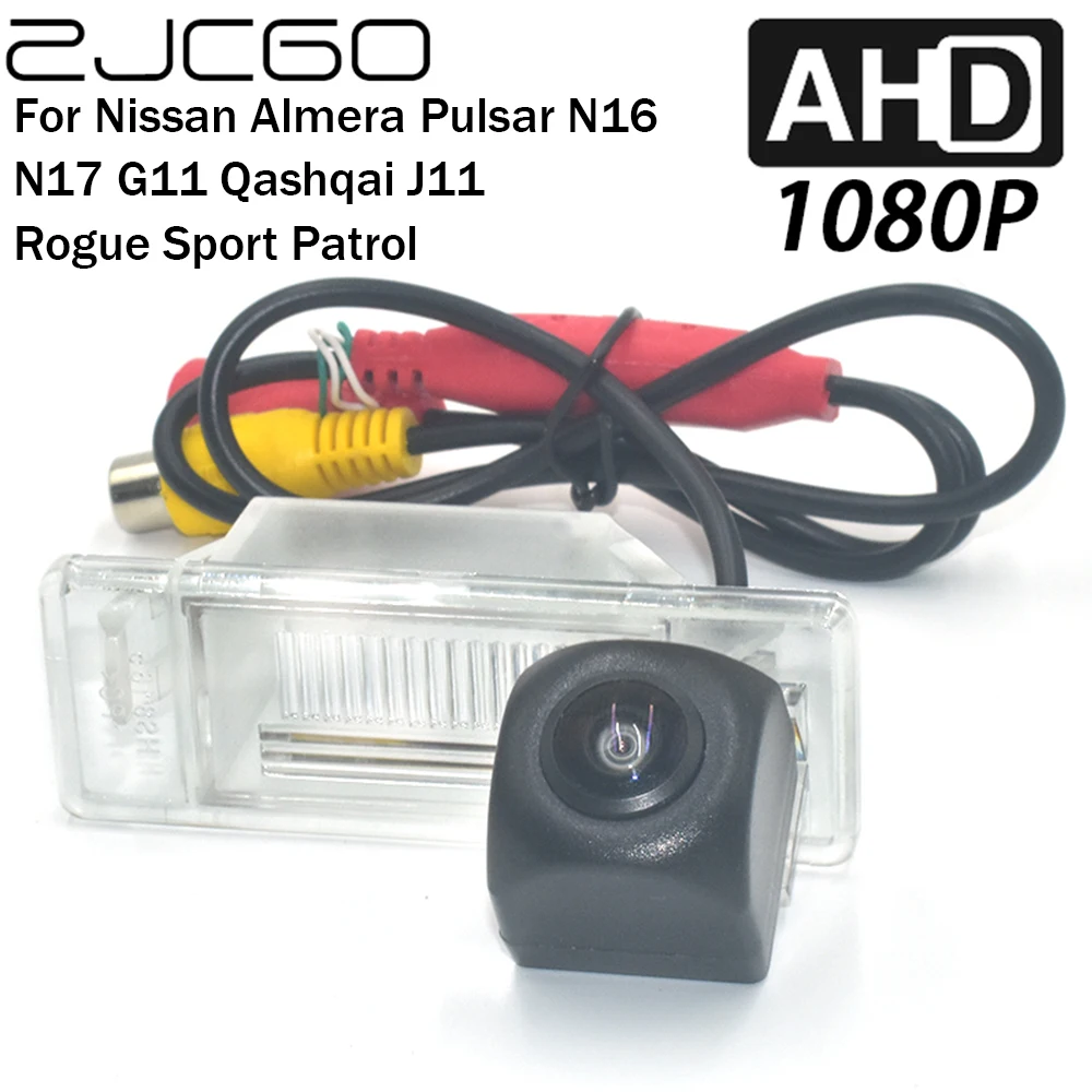 ZJCGO Car Rear View Reverse Backup Parking AHD 1080P Camera for Nissan Almera Pulsar N16 N17 G11 Qashqai J11 Rogue Sport Patrol