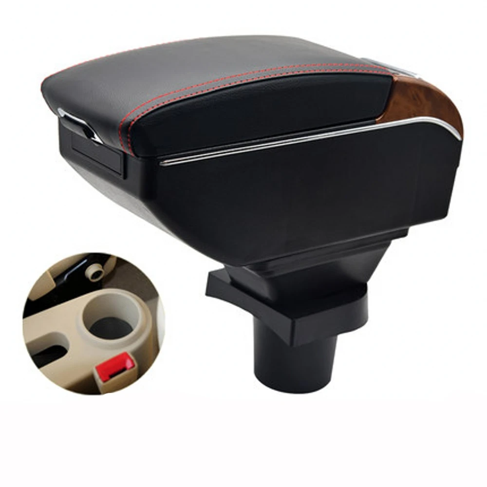 

For Car Mazda Cupid Armrest Box Central Content Interior Arm Elbow Rest Storage Case Car-styling with USB Cup Holde