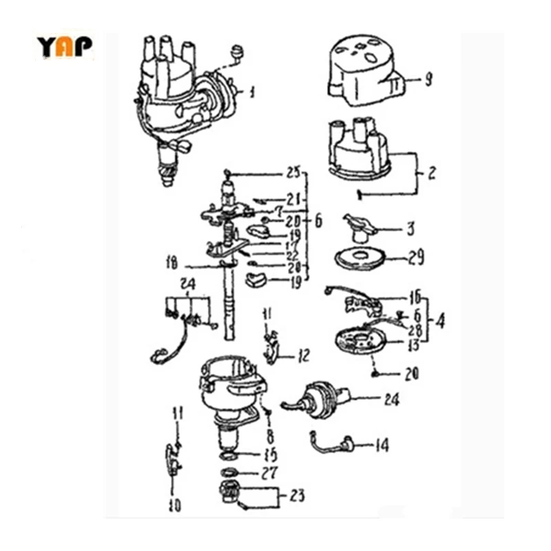 NEW Distributor Fit For TOYOTA Daihatsu Charade III G100 G101 G102 1.3L L4 19100-87120 1988 -1993