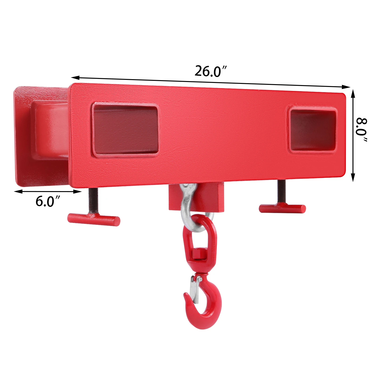 VEVOR Forklift Lifting Hoist Swivel Hook Mobile Crane 4400 lbs 2 Ton capacity lift Mobile Crane Attachments Heavy Duty