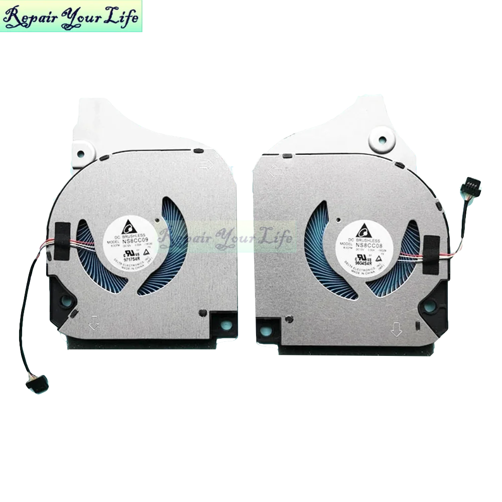 

0F7N58 X4F3M GPU CPU Cooling fans For Dell inspiron Game book 17 G7 7790 NS8CC08-18G29 NS8CC09-18G30 PC Cooler Radiator 12V 0.5A