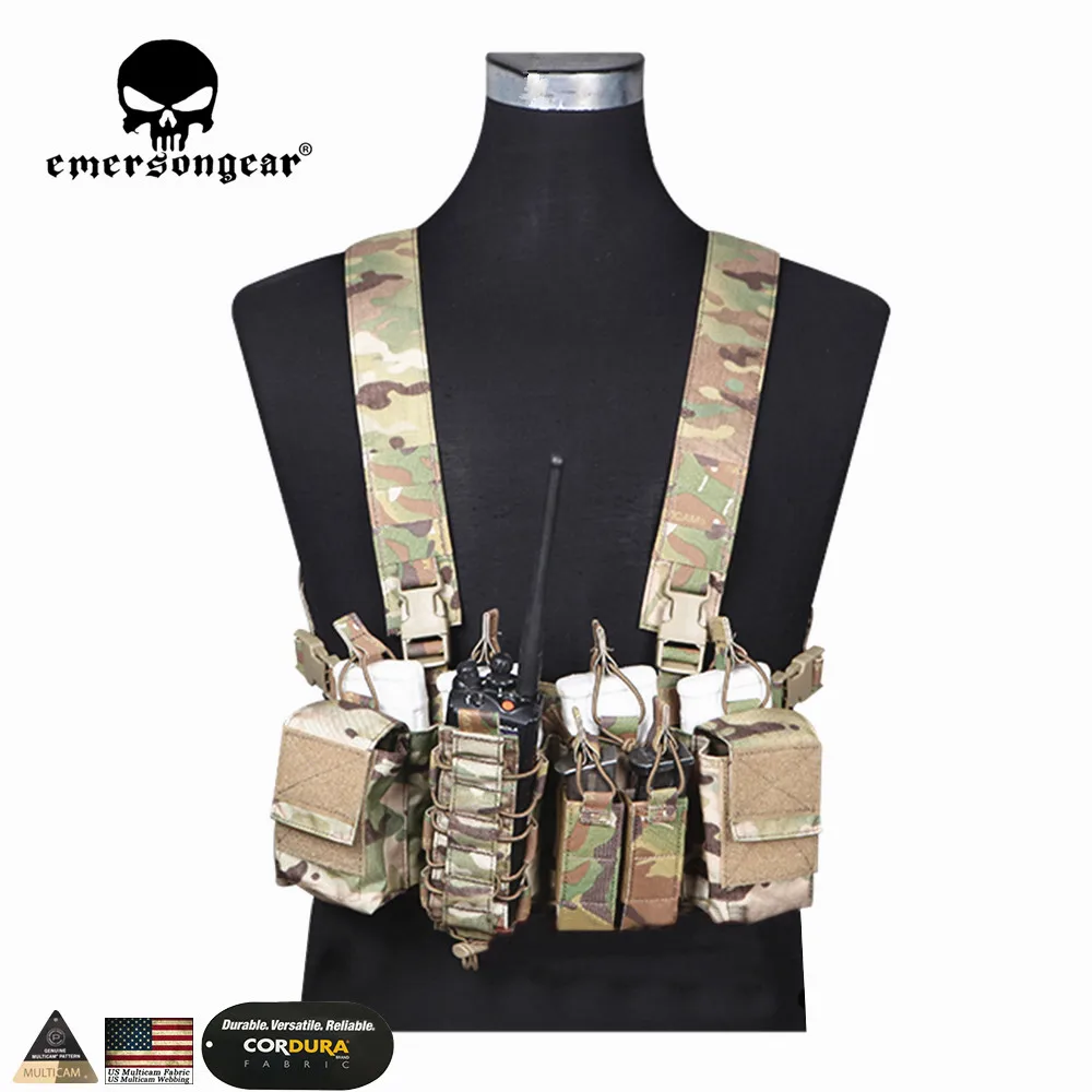 

Multicam Hunting Molle Vest, Ammo Chest Rig, Removable Hunting, Airsoft Paintball Gear, AK 47, 74 Magazine Pouch